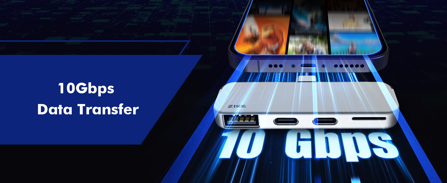 The ZIKE Z806 iPhone 17 docking station has a read speed of up to 10Gbps.
