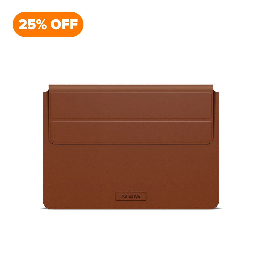 ZIKE Vegan Leather MacBook Sleeve with Built-in Stand 13-16 inch