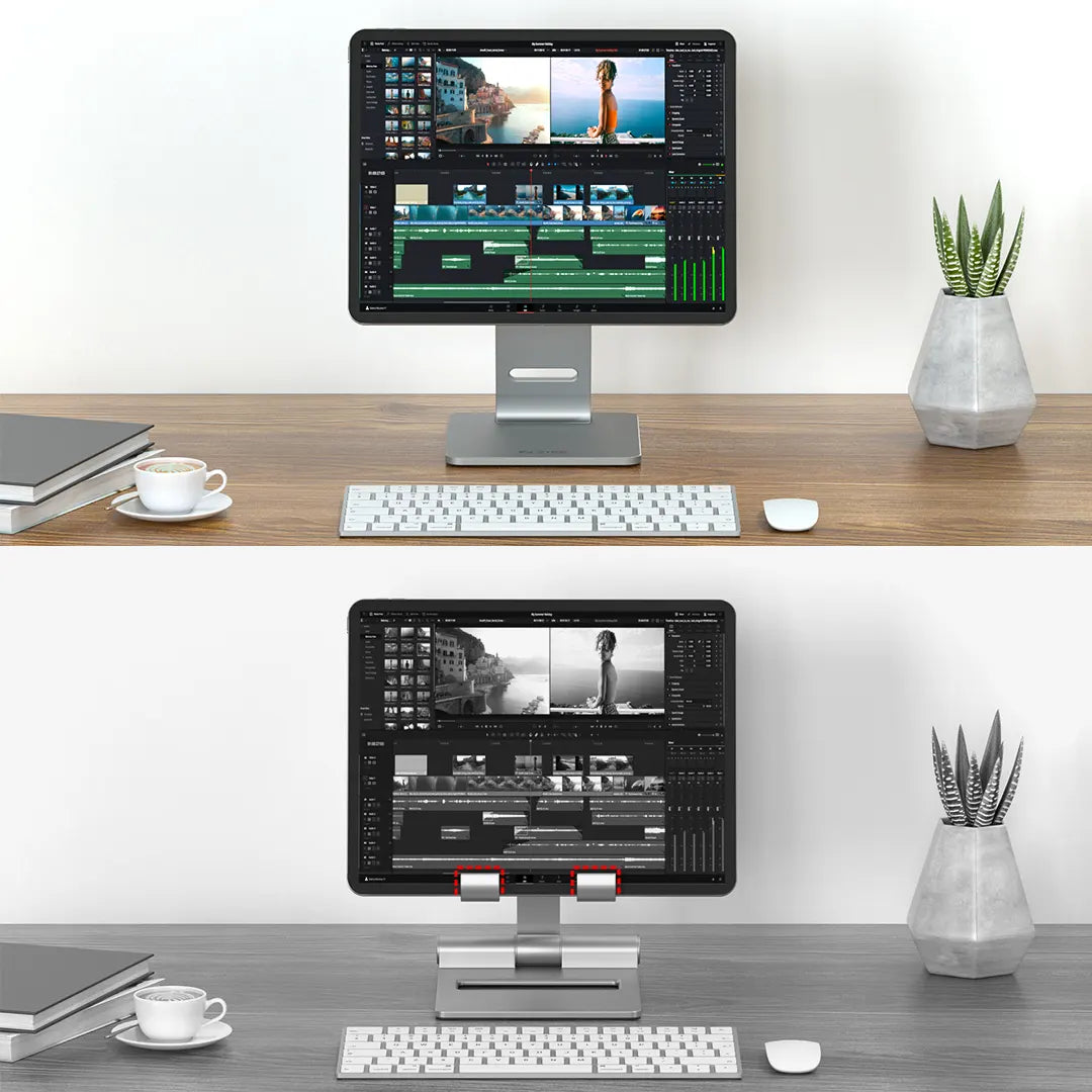 ZIKE Desktop Magnectic Stand for iPad iPhone ZK09 provides unobstructed viewing