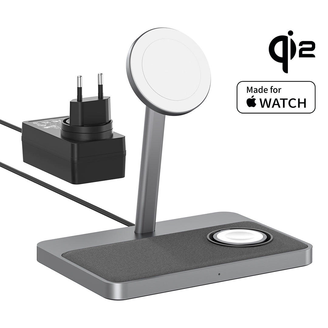 ZIKE Z557C 3-in-1 Qi2 & MFW Magnetic Wireless Charging Stand