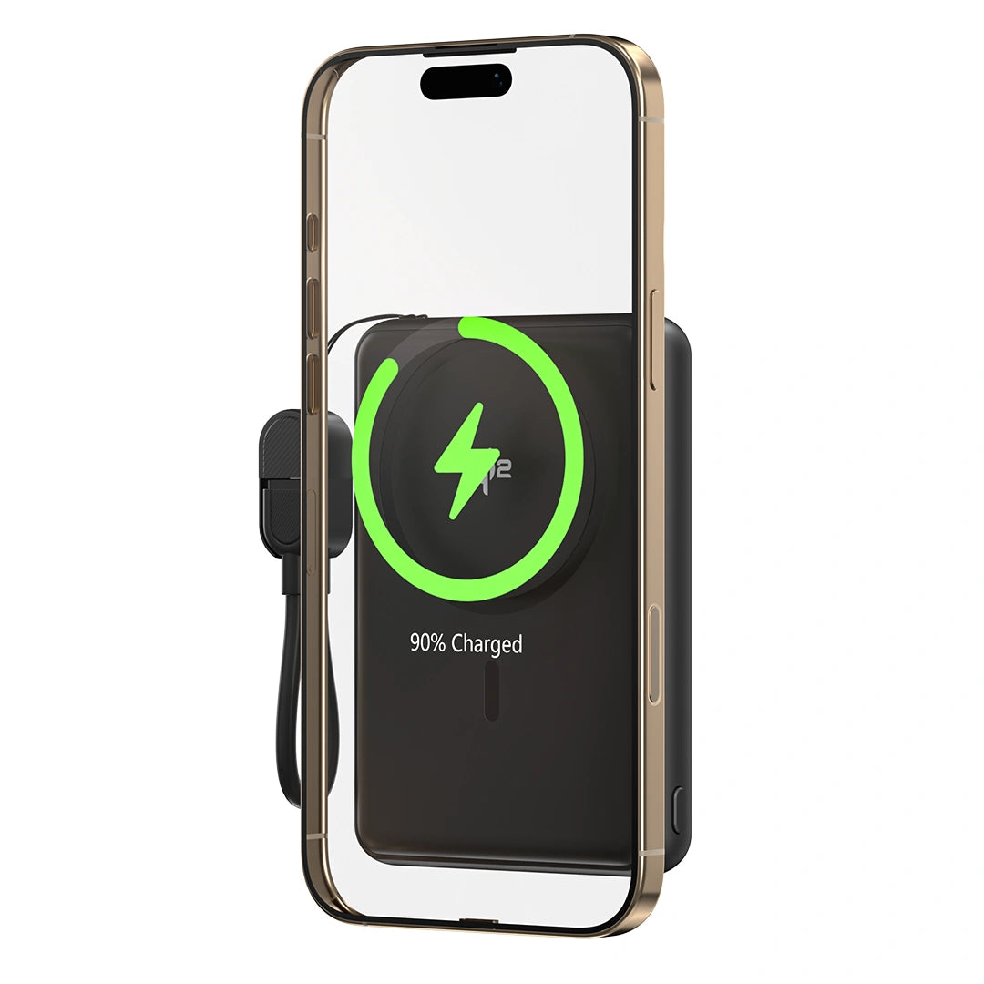 ZIKE Z1052A Solid-State MagSafe Power Bank 10000mAh Black for iPhone 15/16