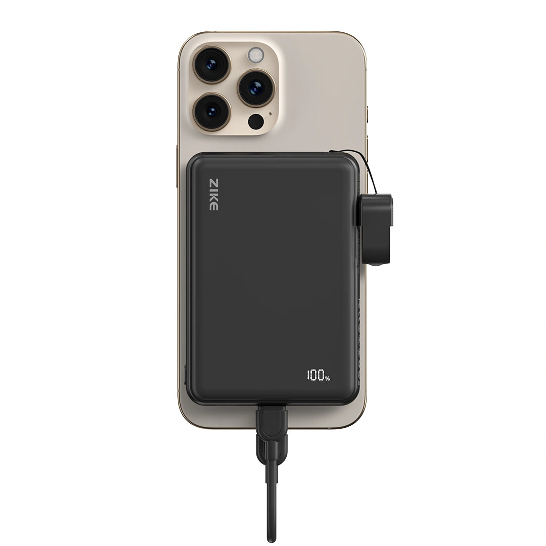 ZIKE Z1052A Solid-State MagSafe Power Bank 10000mAh Black for iPhone 15/16
