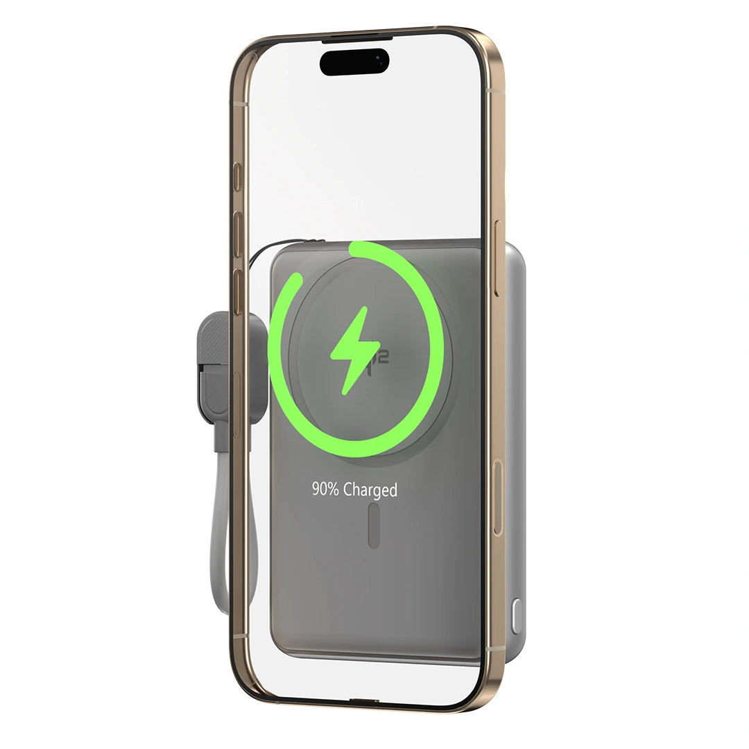 ZIKE Z1052A Solid-State MagSafe Power Bank 10000mAh Gray for iPhone 15/16