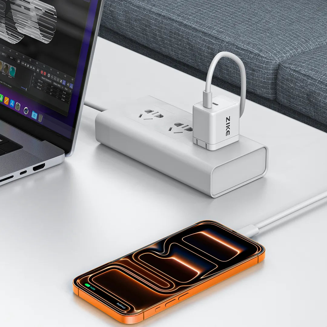 ZIKE Z1435 35W GaN Dual USB-C Charger supports 35W high power charging