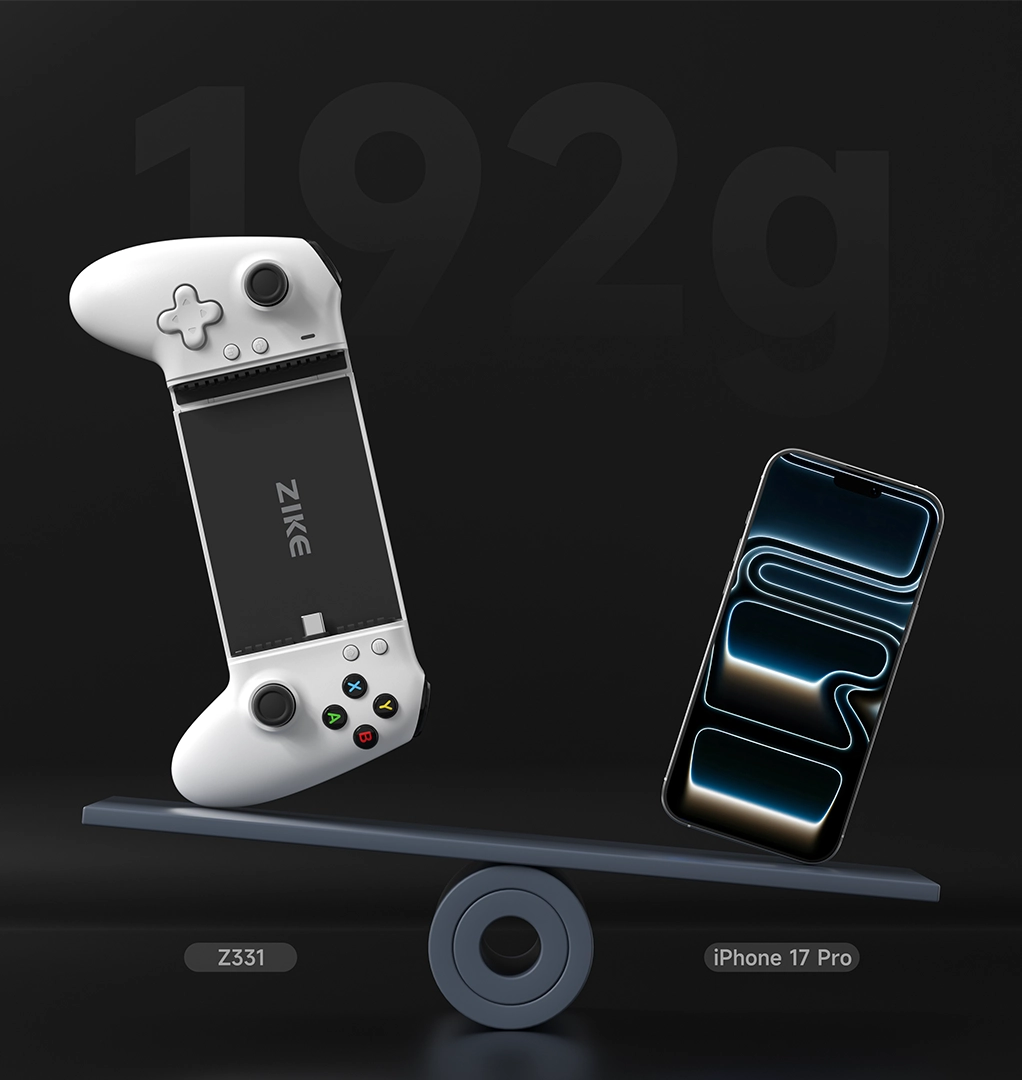 ZIKE Z331 USB-C Mobile Gaming Stretch Controller for iPhone 17 Series is portable and plug and play