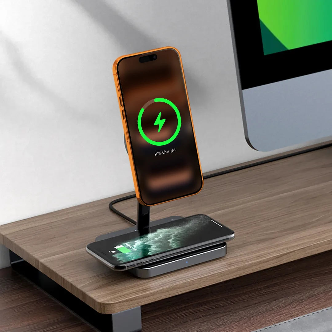ZIKE Z577 2-in-1 Magsafe Wireless Charger Fast charge 2 devices at the same time