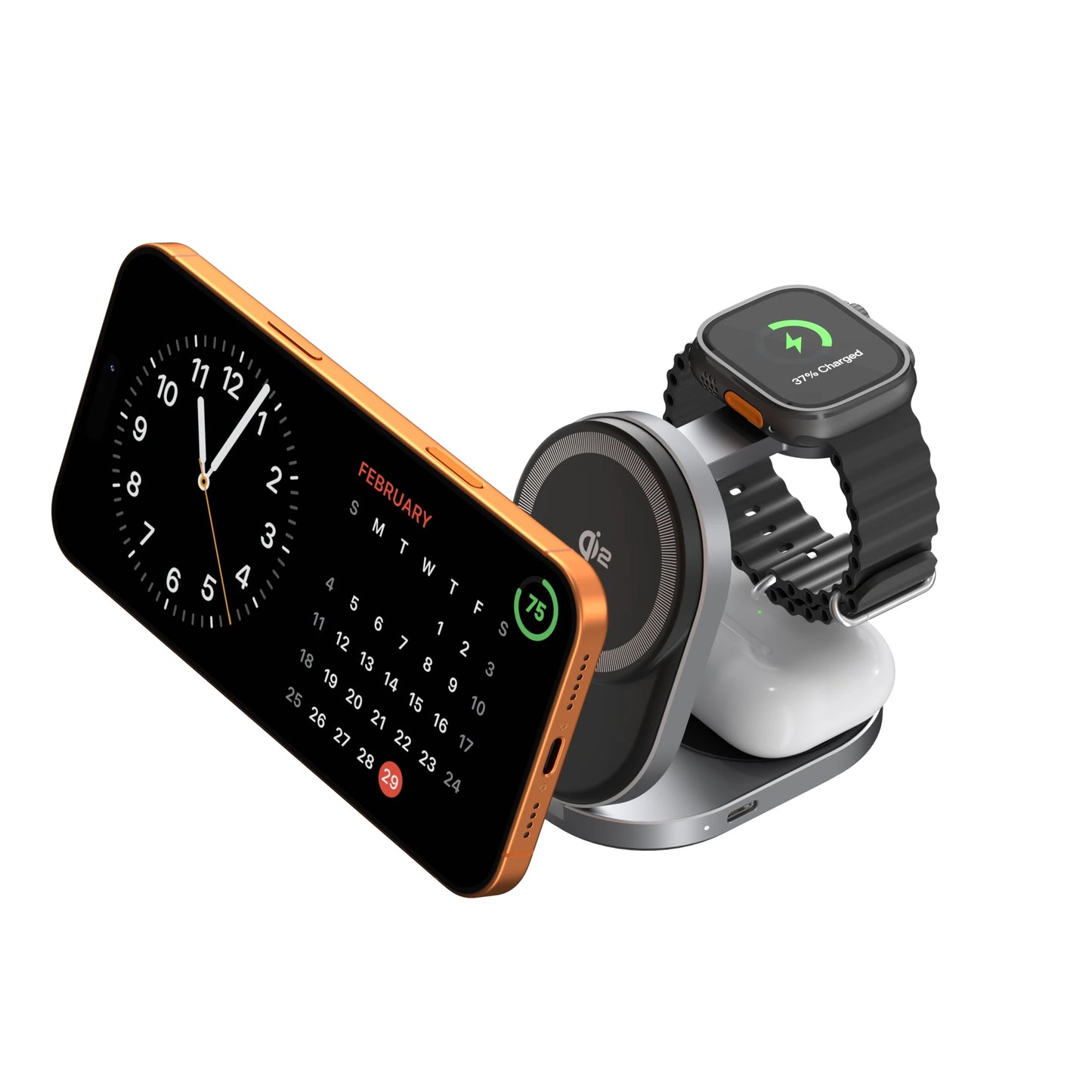 ZIKE Z855 3‑in‑1 Qi2 Magnetic Foldable Wireless Charger – 15W Fast Charging for iPhone & More