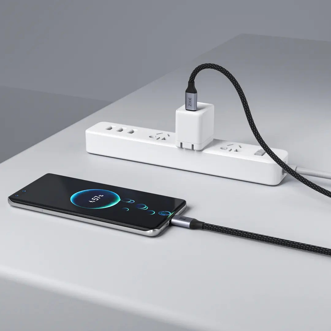 ZIKE cable charges phone to 50 in 30 minutes
