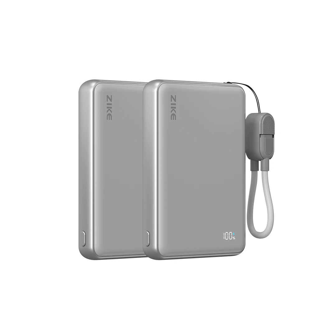 (Bundle Pack)ZIKE Z1052A Solid-State Qi2 15W Power Bank 10000mAh 2 PCS