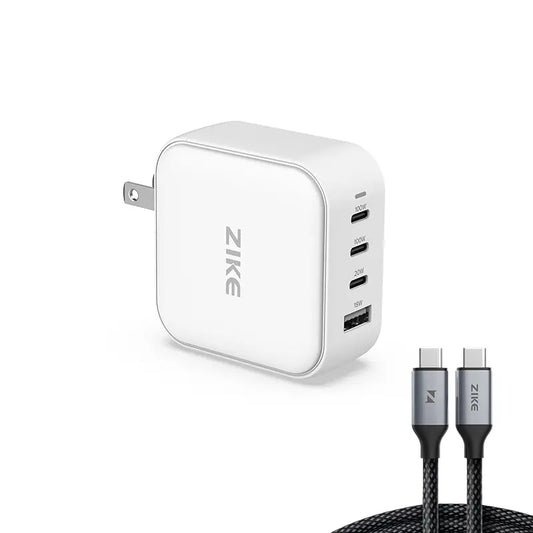 (Bundle) ZIKE 100W GaN Charge + 1.5m 100W Cable 2 Pack