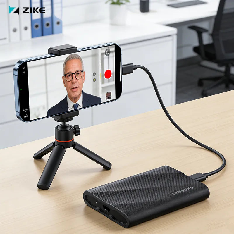 The Samsung T9 SSD is used for recording on iPhones.