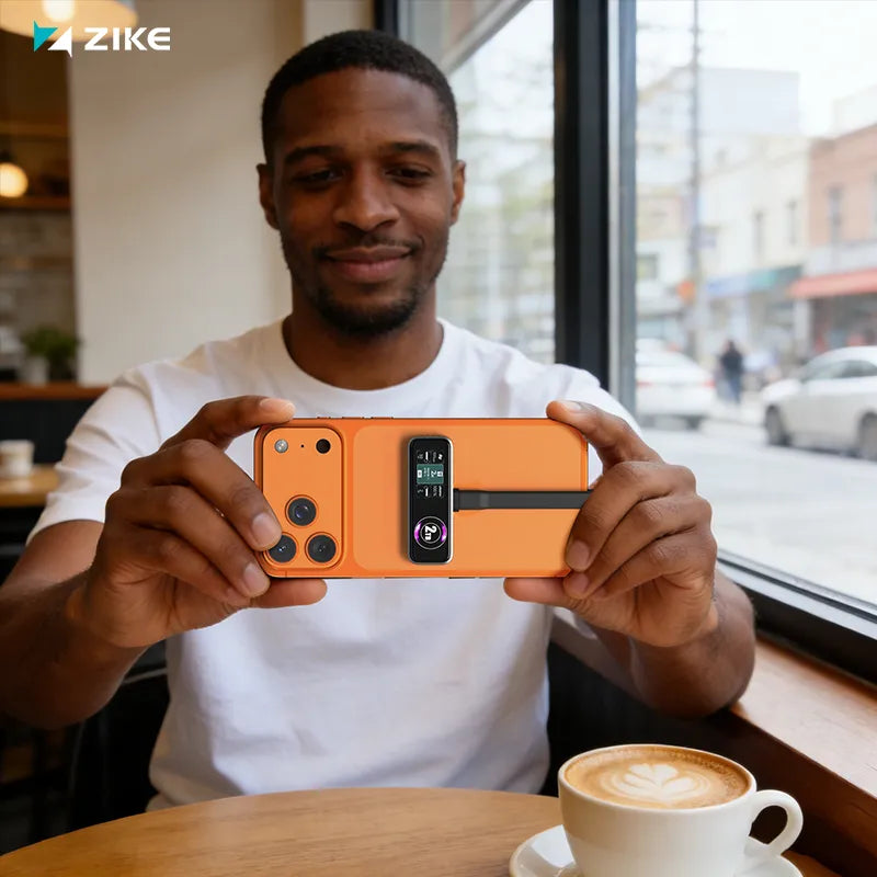 The ZIKE Z791C 2TB is attached to the iPhone 17 PM for ProRes 4K recording.