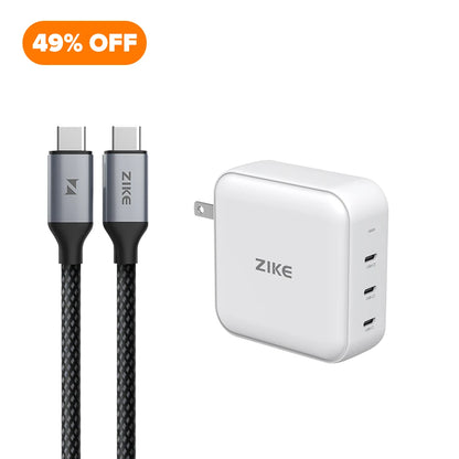 (Bundle) ZIKE 140W GaN Power Adapter + 1.5m Cable 2 Pack