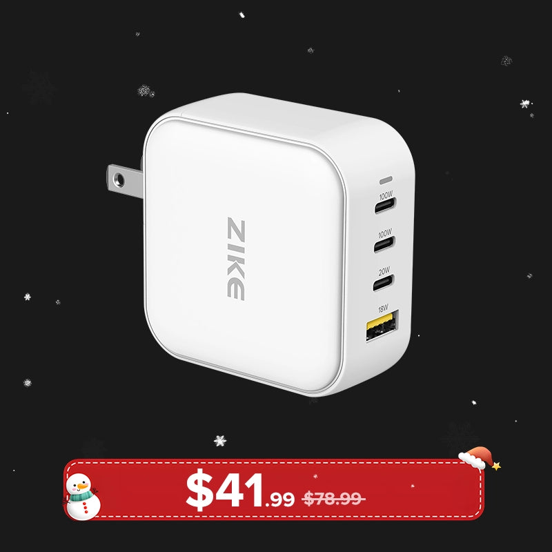 ZIKE Z310 100W GaN USB-C 4 Ports Wall Phone Charger