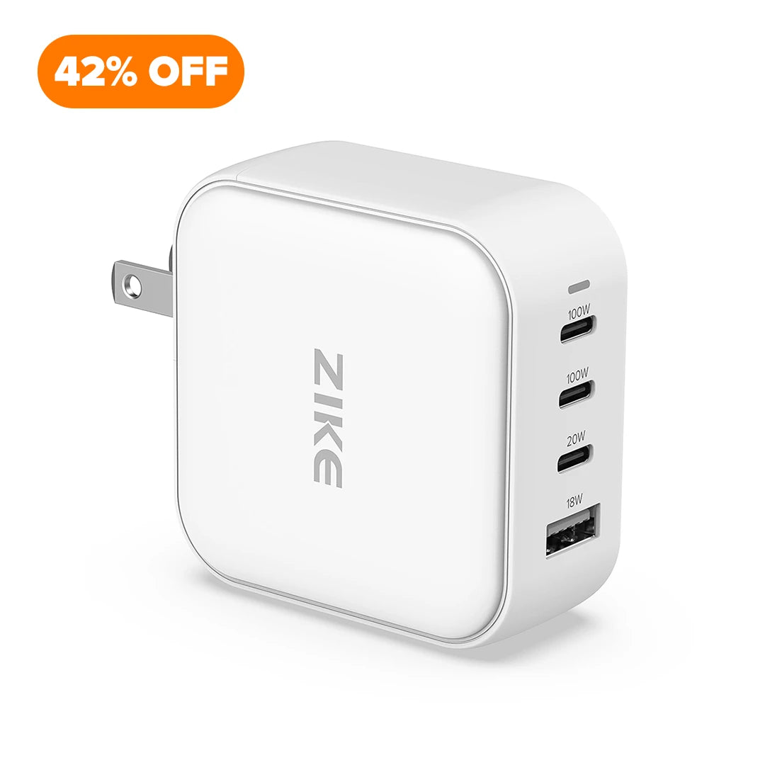 ZIKE 100W GaN USB-C 4-Port-Wandtelefonladegerät Z310 