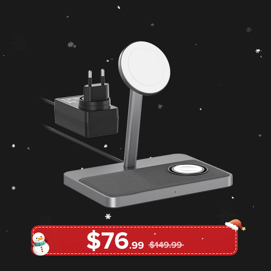 ZIKE Z557C 3-in-1 Qi2 & MFW Magnetic Wireless Charging Stand