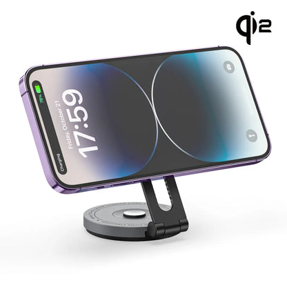 ZIKE 15W Qi2 Tesla Magnetic Wireless Charger Phone Holder Z677