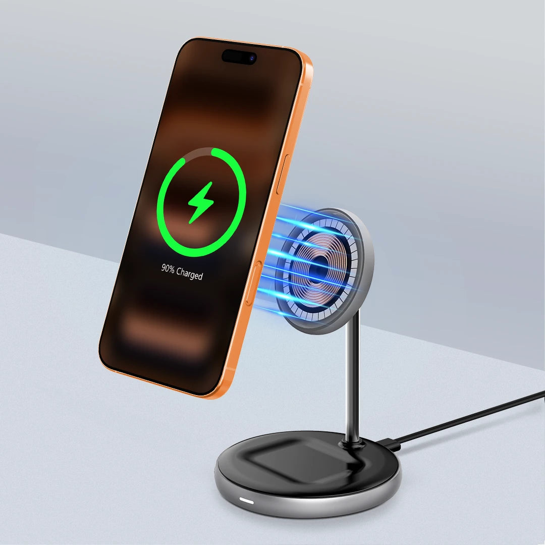 ZIKE 2-in-1 Wireless Charger Easy Magnetic Alignment