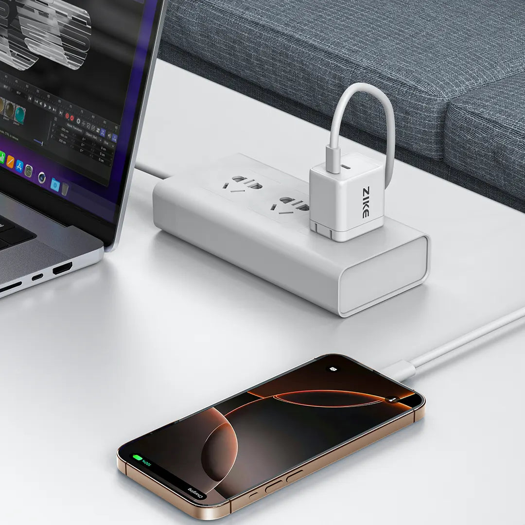 ZIKE 35W GaN Dual USB-C Charger supports 35W high power charging