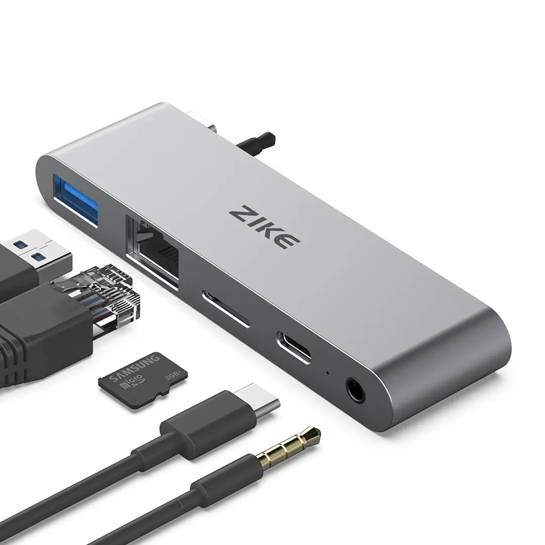 ZIKE 5-in-1 USB C Hub for MacBook Pro/ Air 2016-2023 Z594A