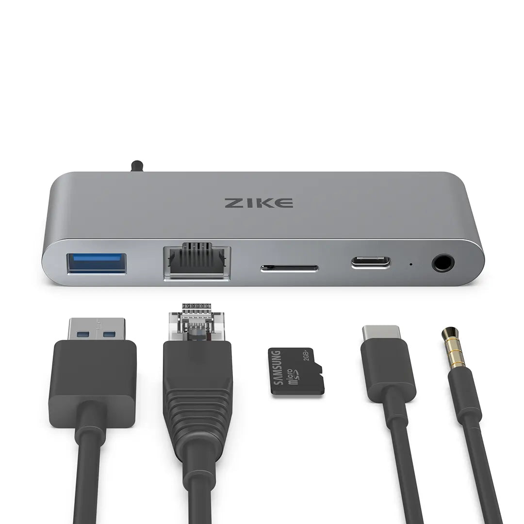 ZIKE 5-in-1 USB C Hub for MacBook Pro/ Air 2016-2023 Z594A