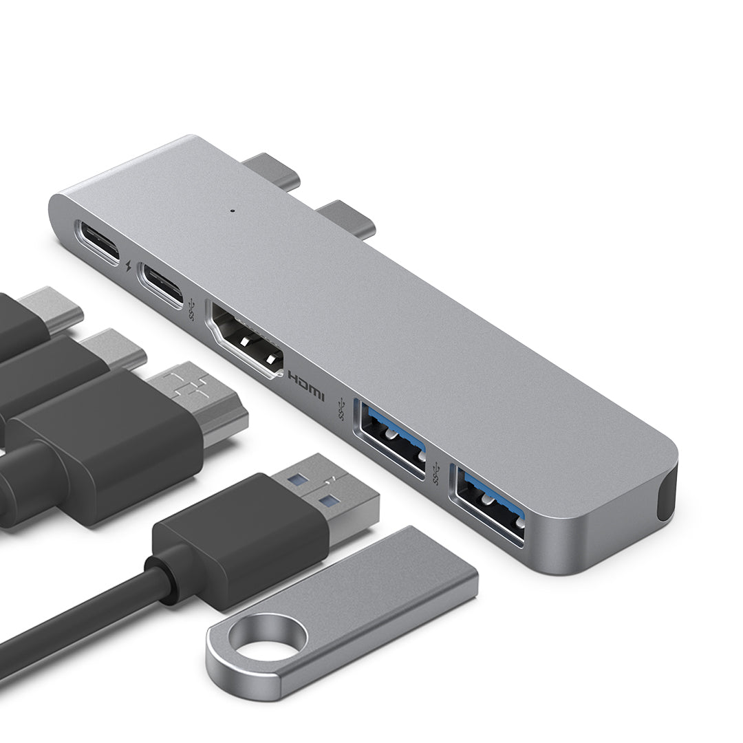 ZIKE 5-in-2 USB C Hub for MacBook Pro/Air Z28A6