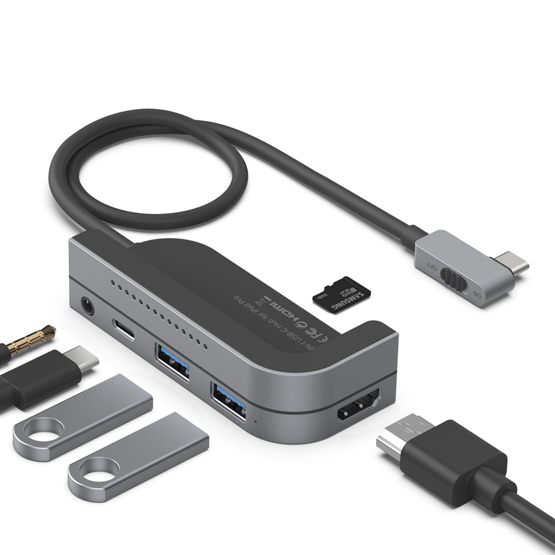 ZIKE 6-in-1 USB C Hub for iPad Pro/Air Z39S
