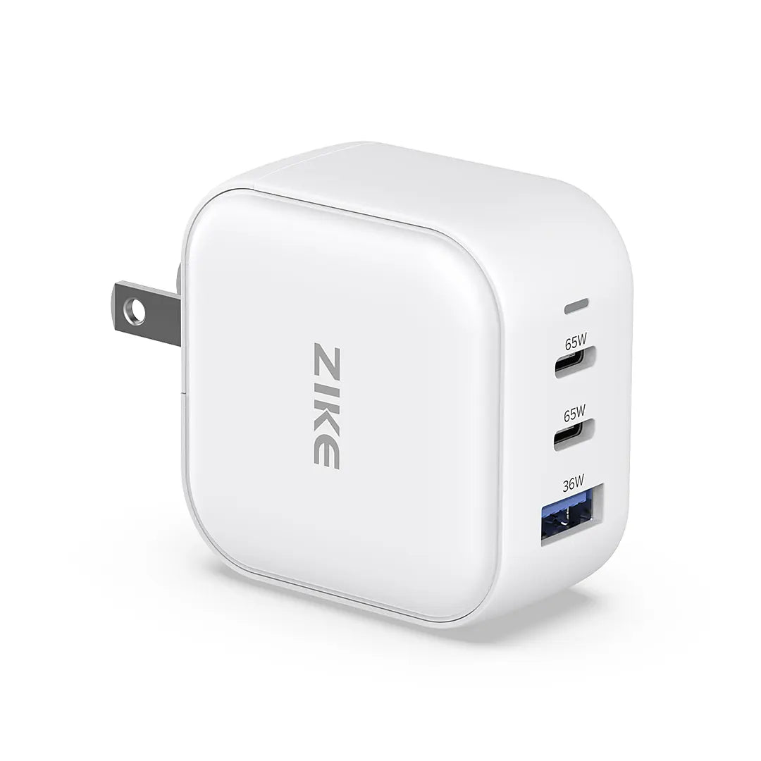 ZIKE 66W GaN USB C - 3 Ports Wall Charger Z265B