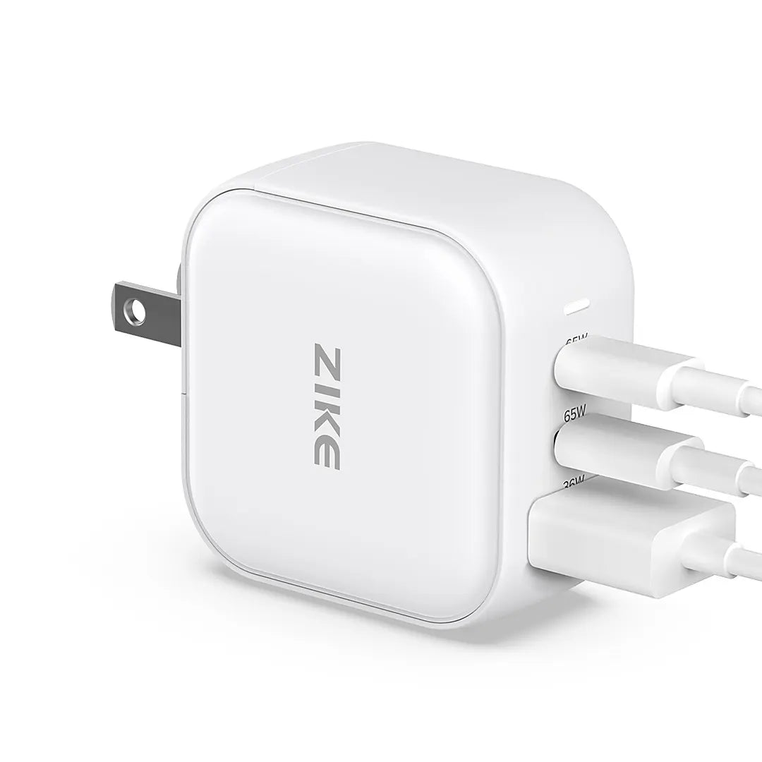 ZIKE 66W GaN USB C - 3 Ports Wall Charger Z265B