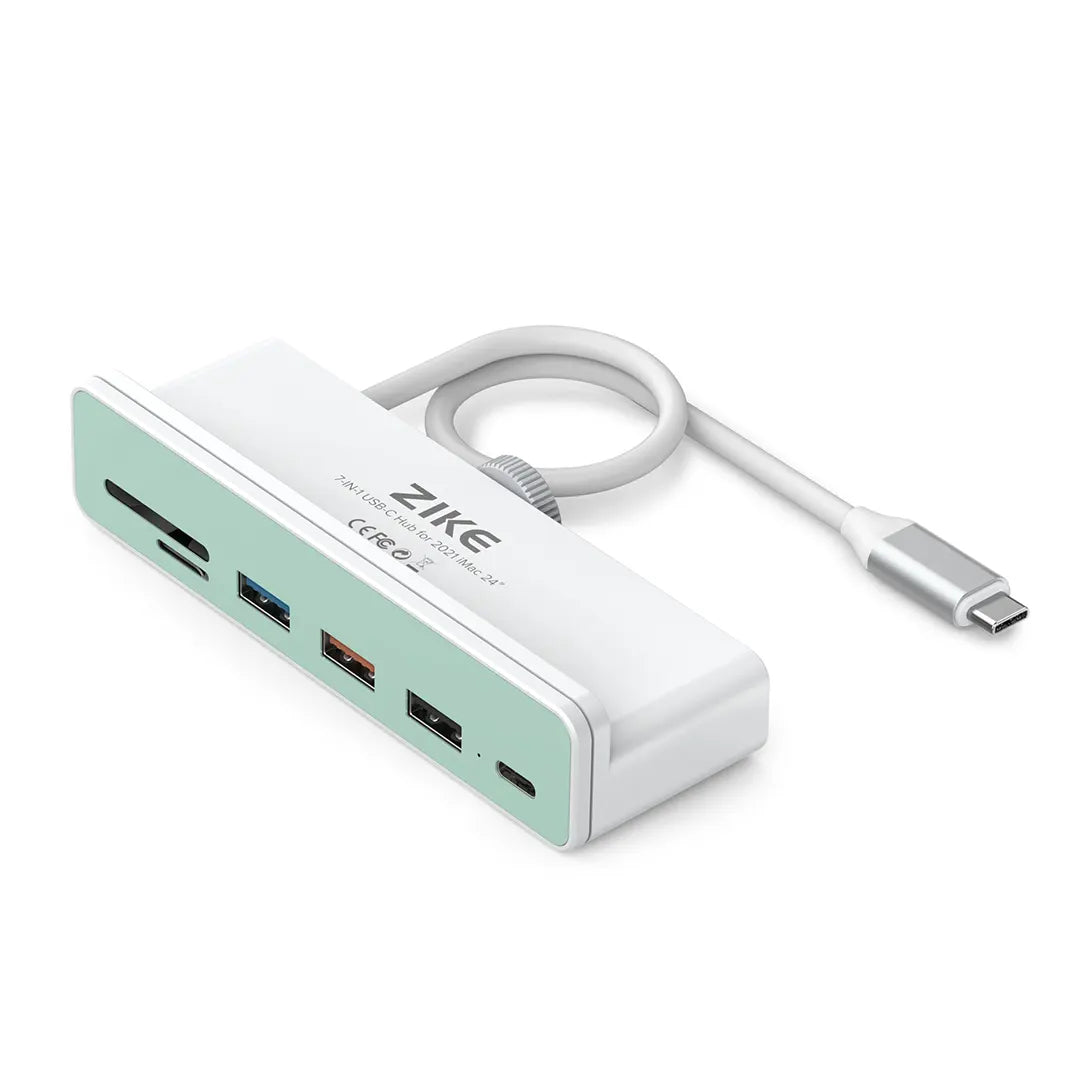 ZIKE 7-in-1 USB C Hub for 2021 iMac 24" Z34A7