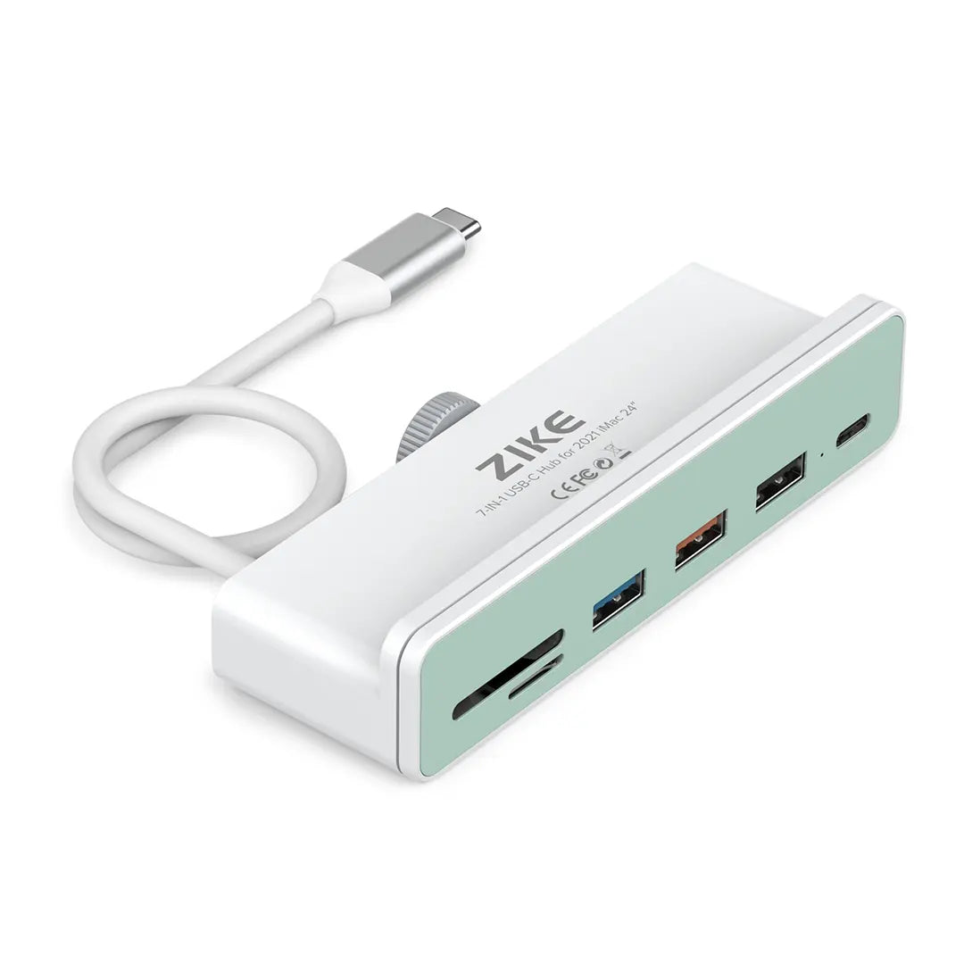 ZIKE 7-in-1 USB C Hub for 2021 iMac 24" Z34A7