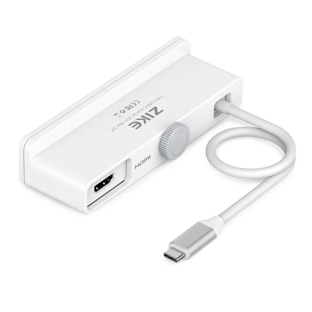 ZIKE 7-in-1 USB C Hub for 2021 iMac 24" Z34A7