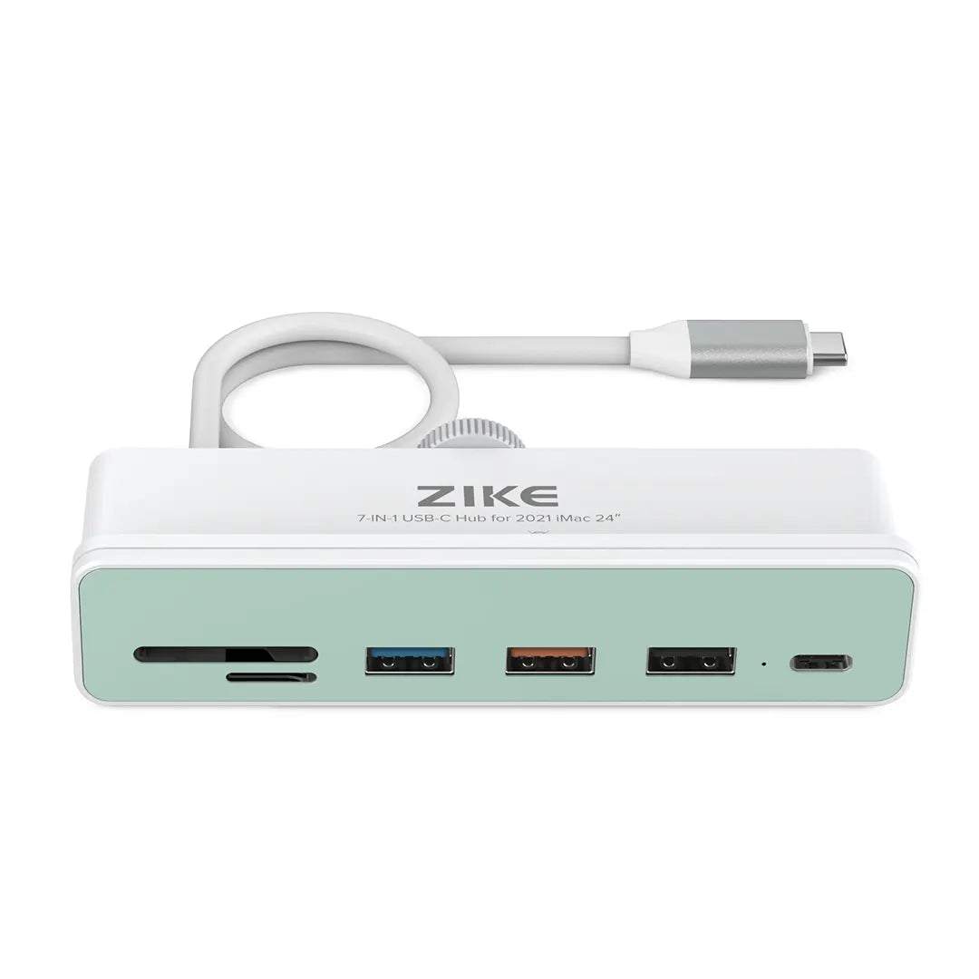 ZIKE 7-in-1 USB C Hub for 2021 iMac 24" Z34A7