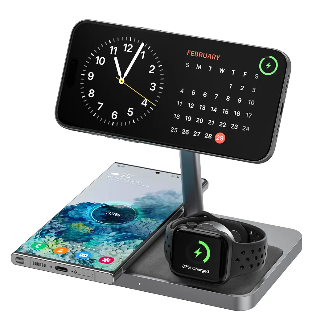 ZIKE 3-in-1 MFi & QI2 Magnetic Wireless Charging Stand Z557C