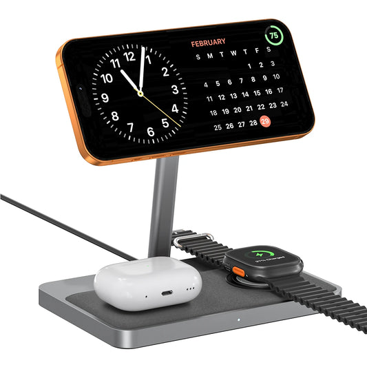 ZIKE Z557C 3-in-1 Qi2 & MFW Magnetic Wireless Charging Stand