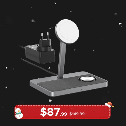 ZIKE Z557C 3-in-1 Qi2 & MFW Magnetic Wireless Charging Stand