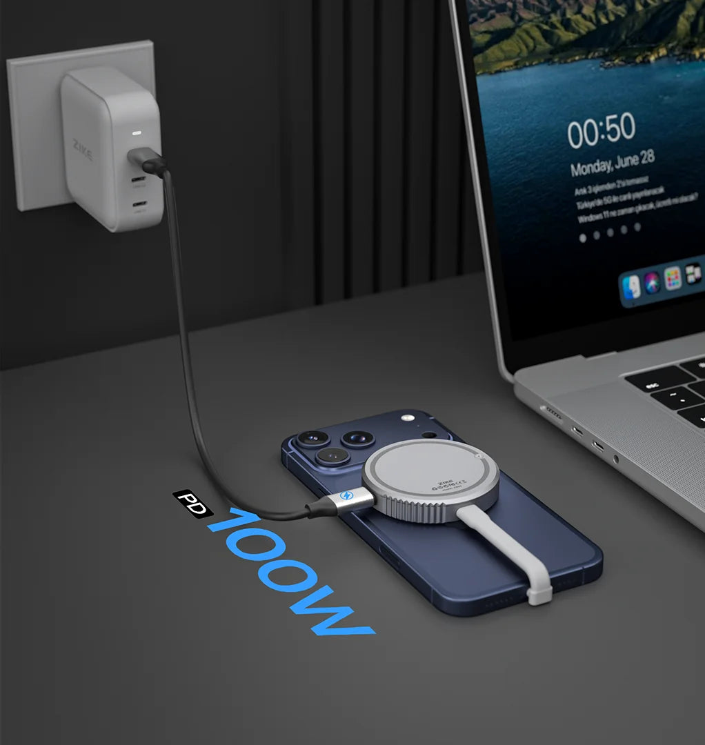 ZIKE USB-C Magnetic M.2 2230 NVMe SSD Enclosure for iPhone 17/16 supports PD 100W charging