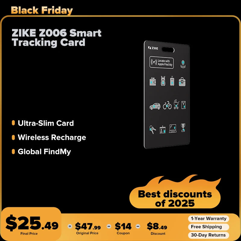 ZIKE Z006 Smart Tracking Card for iPhone/iPad/Mac