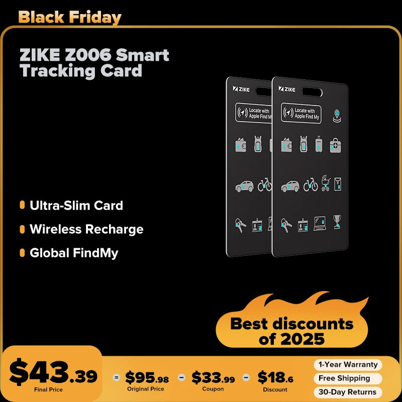 ZIKE Z006 Smart Tracking Card for iPhone/iPad/Mac