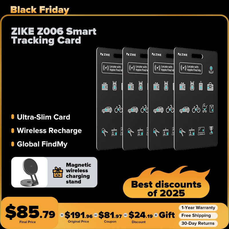 ZIKE Z006 Smart Tracking Card for iPhone/iPad/Mac