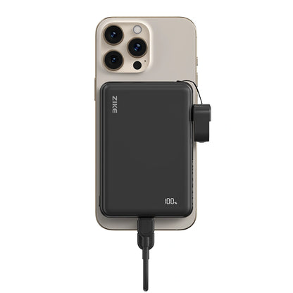 ZIKE Z1052A Solid-State MagSafe Power Bank 10000mAh Black for iPhone 15/16