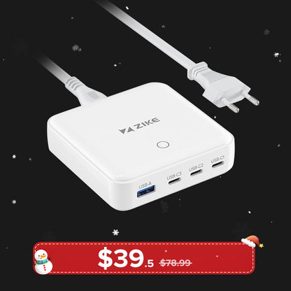 ZIKE Z1810 100W GaN 4 Ports Desktop Charging Station