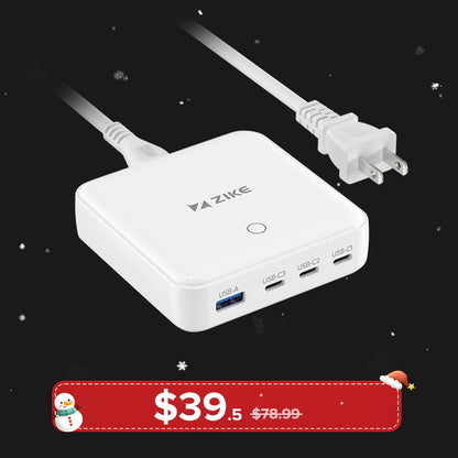 ZIKE Z1810 100W GaN 4 Ports Desktop Charging Station