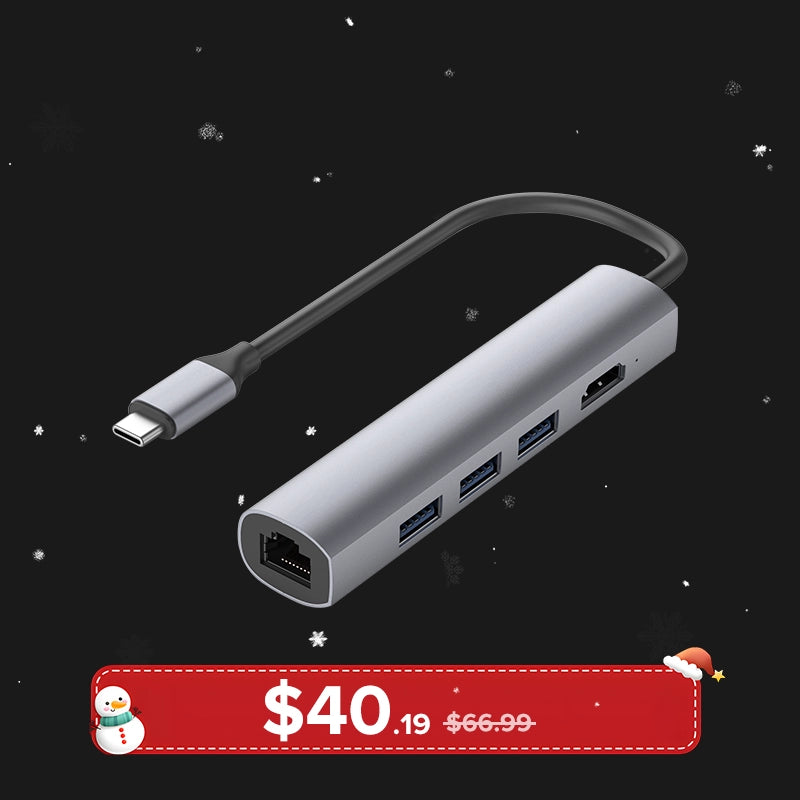 ZIKE Z221B 5-in-1 USB-C Hub for MacBook