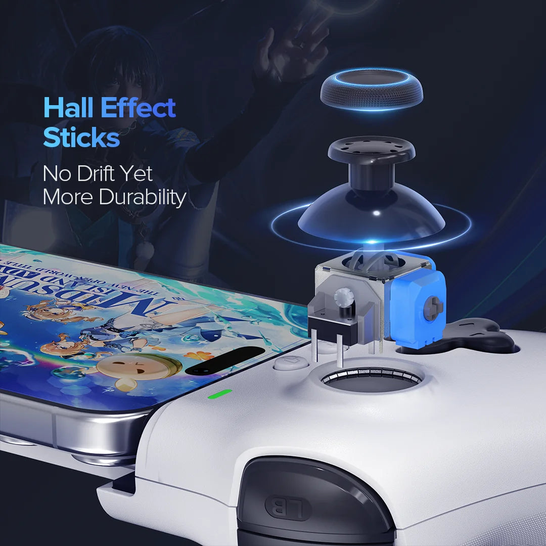 ZIKE Z331 USB-C Mobile Gaming Controller for Android and iPhone 16/15 Series With Hall Effect Sticks and Mechanical Buttons