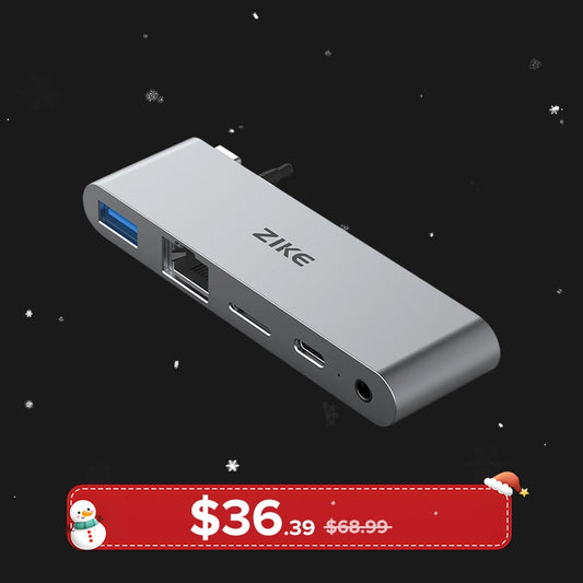 ZIKE Z594A 5-in-1 USB-C Hub for MacBook Pro/ Air 2016-2023