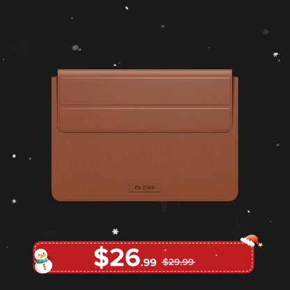 ZIKE Z595 Vegan Leather Laptop Sleeve for MacBook Air/Pro 13-14''/15-16'' with Invisible Stand