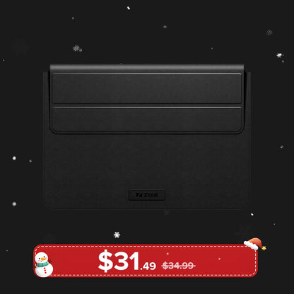 ZIKE Z595 Vegan Leather Laptop Sleeve for MacBook Air/Pro 13-14''/15-16'' with Invisible Stand