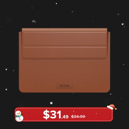 ZIKE Z595 Vegan Leather Laptop Sleeve for MacBook Air/Pro 13-14''/15-16'' with Invisible Stand