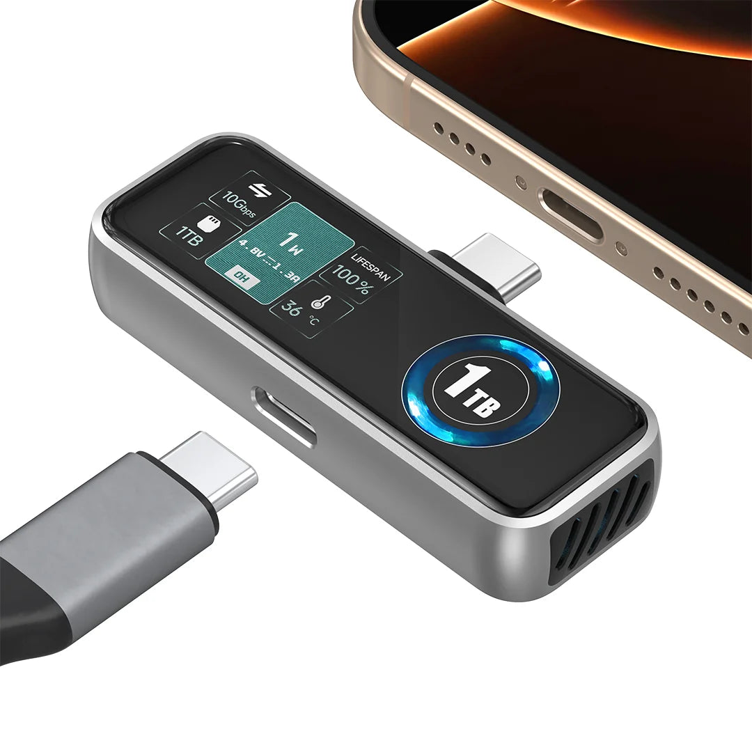 Extence Storage ZIKE Z791A USB-C Magnetic Extended Storage for iPhone 17/16/15 Series ...